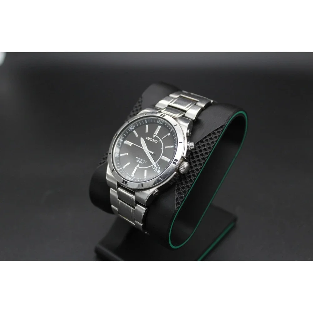 Seiko Kinetic 100M Men's 40mm Watch Original Bracelet New Capacitor